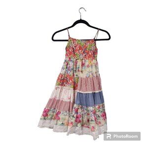 Girls Boho Chic Patchwork Dress Size 7/8